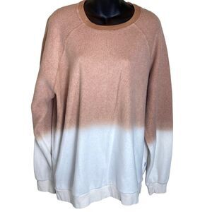 Feat x Helen Owen blanketblend crew neck ombre soft textured pullover sweater xl